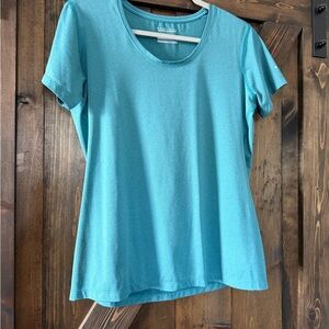 Columbia Aqua Blue Short Sleeve Women's Tee